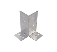 Опора столба 70х70х150х2, оцинкованная - накл.  124438  Tech-KREP