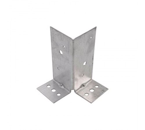 Опора столба 70х70х150х2, оцинкованная - накл.  124438  Tech-KREP