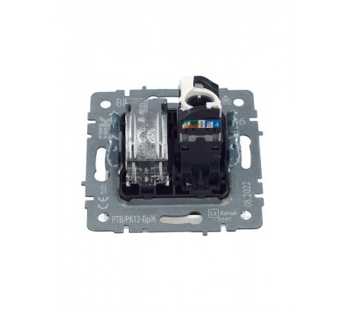 BRITE Розетка двойная TV+RJ45 кат.5E РТВ/РК12-БрЖ жемчужный   BR-AK20-1-K36  IEK