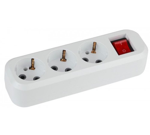 Колодка 3гн KX-3es зазeмл, выкл  Б0028342  ЭРА