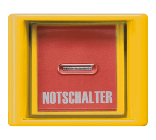 Клавиша с прозрачной крышкой для всех встраиваемых выключателей и кнопок; желтая  AS561GLGE  Jung