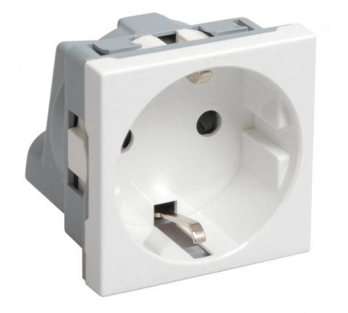 РКС-20-30-П-К Розетка с з/к 2к 2 модуля (белая)  CKK-40D-RSZB2-K01-K  IEK