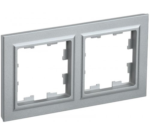 BRITE Рамка 2-ая РУ-2-БрА алюминий  BR-M22-K47  IEK