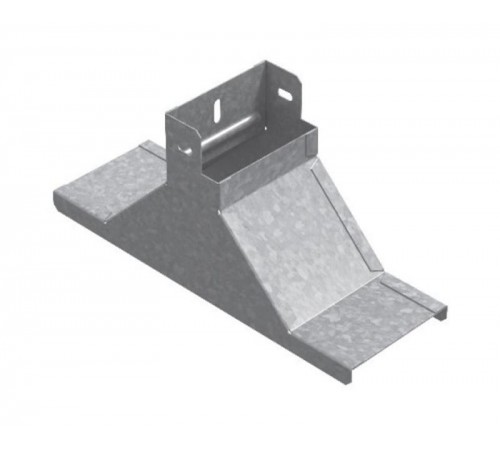 Крышка-ответвитель вертикальный к лотку 150х50, толщ. 1,0 мм, Сендзимир цинк, 086105  КОВ-150х50-1,0-СЦ   Ostec