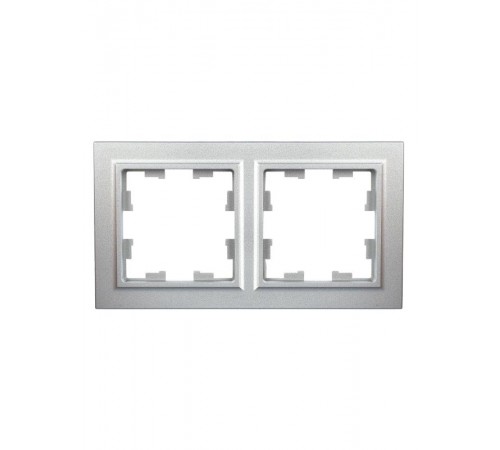 BRITE Рамка 2-ая РУ-2-БрА алюминий  BR-M22-K47  IEK