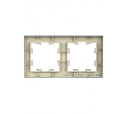 BRITE Рамка 2-ая РУ-2-БрА алюминий  BR-M22-K47  IEK