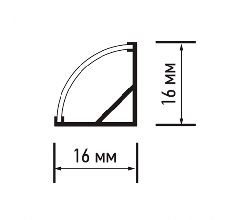 Профиль  PAL 1616 (комплект) угловой 2м  .5049888  Jazzway