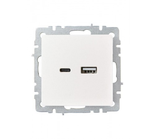 BRITE Розетка USB A+C 18Вт РЮ11-1-БрЖ жемчужный  BR-U22-018-K36  IEK