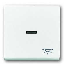 Клавиша для мех. 1-клавишного выкл./перекл./кнопки, с прозрачной линзой и символом СВЕТ, серия solo/future, белый  1751-0-3084   2CKA001751A3084  A