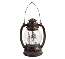 Декоративный фонарь с эффектом снегопада и подсветкой "Снеговики", Белый  501-061  NEON-NIGHT