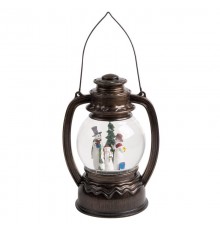 Декоративный фонарь с эффектом снегопада и подсветкой "Снеговики", Белый  501-061  NEON-NIGHT