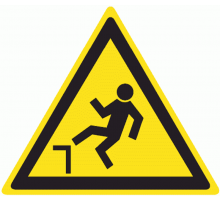 Знак W 15 "Осторожно. Возможность падения с высоты" 200х200х200 мм, пластик ГОСТ Р 12.4.026-2001  pn-w-15  EKF