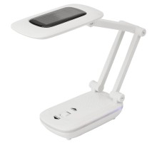 Светильник настольный Сиквел Про c солнечной панелью и с ночником, 220 В, LED, 5 Вт, 4000 К, бесступенчатое диммирование, заряжаемый  75-0217  Rexan