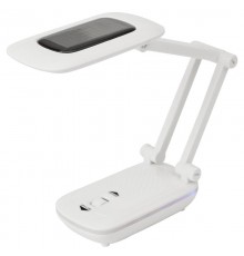 Светильник настольный Сиквел Про c солнечной панелью и с ночником, 220 В, LED, 5 Вт, 4000 К, бесступенчатое диммирование, заряжаемый  75-0217  Rexan