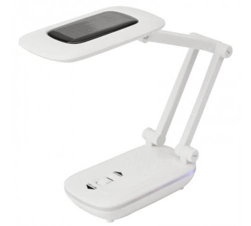 Светильник настольный Сиквел Про c солнечной панелью и с ночником, 220 В, LED, 5 Вт, 4000 К, бесступенчатое диммирование, заряжаемый  75-0217  Rexan