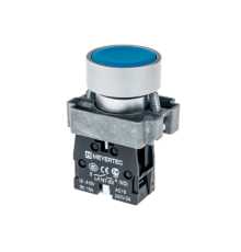 Кнопка плоская, желтая, 1NO, мет. MTB2-BAZ115  58151  ОВЕН