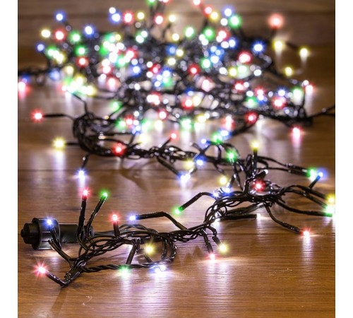 Гирлянда "Кластер LED" 3 м, темно-зеленый ПВХ IP20, 288 диодов, цвет мультиколор  303-629  NEON-NIGHT