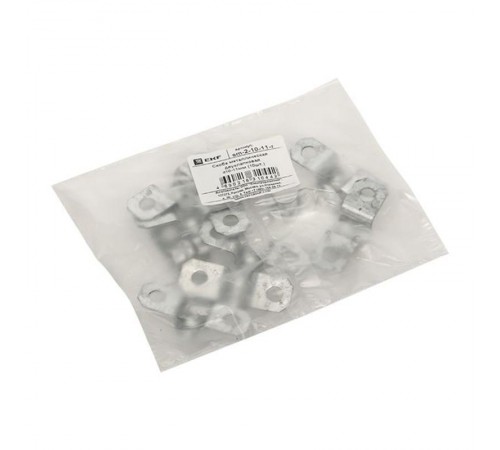 Скоба металлическая двухлапковая СМД d10-11мм (10шт.) PROxima  sm-2-10-11-r  EKF