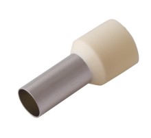 Наконечник штырьевой втулочный изолированный F-12мм 16мм (НШВи 16-12/E16-12) слоновая кость (упак. 10 шт.)  08-0832-10  REXANT