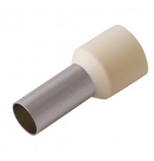 Наконечник штырьевой втулочный изолированный F-12мм 16мм (НШВи 16-12/E16-12) слоновая кость (упак. 10 шт.)  08-0832-10  REXANT