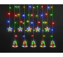 Гирлянда  95 029 NGF-D037-06 (бахрома звезды и елки RGBY 3*0.6м IP20)  95029  Navigator