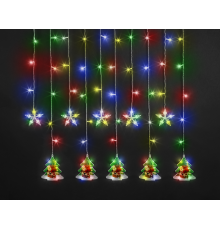 Гирлянда  95 029 NGF-D037-06 (бахрома звезды и елки RGBY 3*0.6м IP20)  95029  Navigator