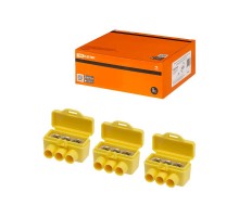 Клемма винтовая изолированная КВИ-3 для Al и Cu проводов (6,0мм2) желтая  SQ0510-0605  TDM