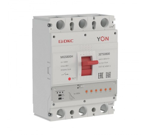 Авт. выкл. YON MGS800H 3P 320-800A 75kA с электронным расцепителем ETS  MGS800H-3ETS0800  DKC