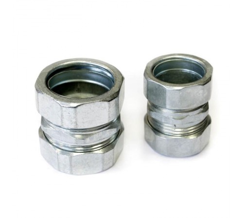 Адаптер цанговый (труба-труба) из оцинкованной стали d25 мм внеш.  IP43 (4 шт/уп)  PR08.23873  Промрукав