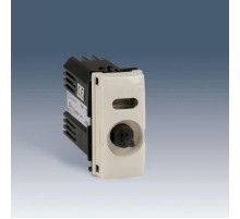 Simon 75 Механизм Светорегулятор проходной поворотно-нажимной универсальный с подсветкой, 40-500Вт 230В, узкий модуль,  75313-69  Simon