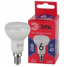 Лампа светодиодная RED LINE LED R50-6W-865-E14 R Е14 / Е14 6Вт рефлектор холодный дневной свет  Б0045335  ЭРА