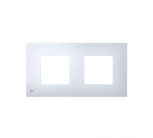 Simon 27 Накладка декоративная на рамку базовую, 2 поста, антибактериальная функция, S27 Play, белый  2700627-060  Simon