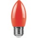 Лампа светодиодная для белт лайта LB-376 (1W) 230V E27 красный свеча  25928  FERON