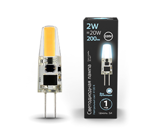 Лампа светодиодная LED 2Вт G4 AC220-240В 4100К  107707202  Gauss