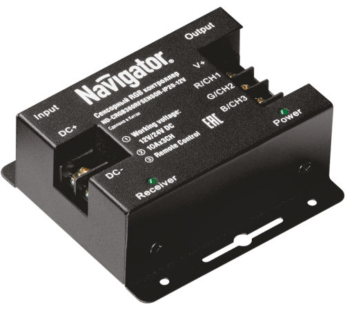 Контроллер для светодиодной ленты LED ND-CRGB360SENSOR-IP20-12V 360/720Вт12/24В IP20  71493  Navigator