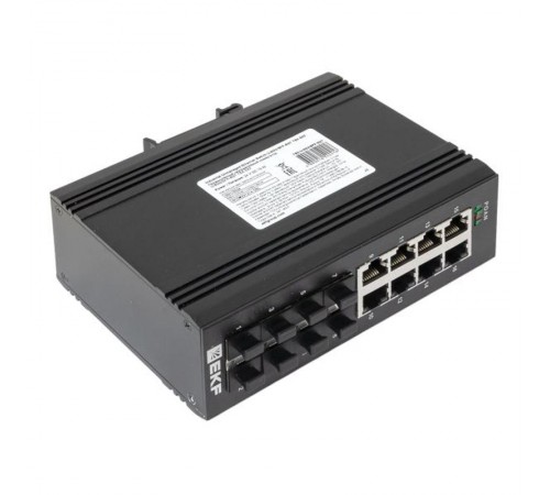 Промышленный неуправляемый коммутатор U-8GX/SFP-8GT, 8 портов 1000Base-X SFP, 8 портов 10/100/1000Base-T(X) RJ45, монтаж на динрейку TSX TSX-U-8GX/SF