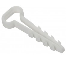 Дюбель-хомут 12х6мм плоск. каб. нейл. белый (100шт) GENERICA  UDH14-12-05-100-K01-G  GENERICA