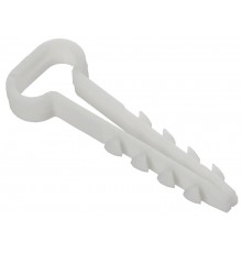 Дюбель-хомут 12х6мм плоск. каб. нейл. белый (100шт) GENERICA  UDH14-12-05-100-K01-G  GENERICA