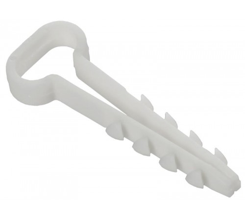 Дюбель-хомут 12х6мм плоск. каб. нейл. белый (100шт) GENERICA  UDH14-12-05-100-K01-G  GENERICA