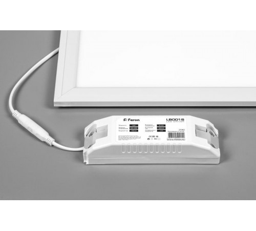 Светодиодная панель ультратонкая AL2113, 36W, 6500 K, 2900Lm, 595*595*8 мм, белый, упаковка 8шт  28851  FERON