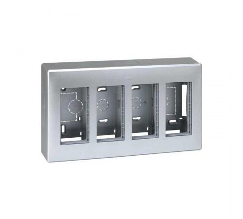Simon CIMA 500 Бокс на 4 модуля 500CIMA, наружный монтаж, 167х59х286мм, алюминий  51000004-033  Simon