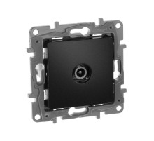 Etika Антрацит Розетка TV проходная, 15дБ  672663  Legrand