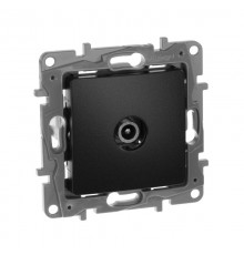 Etika Антрацит Розетка TV проходная, 15дБ  672663  Legrand