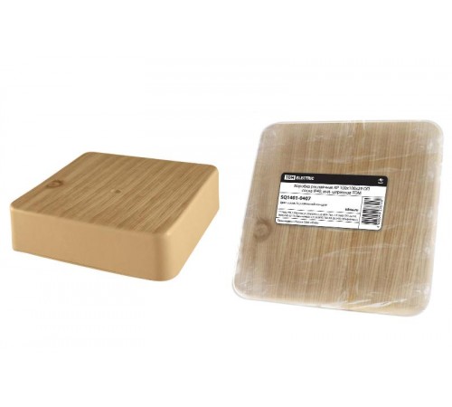 Коробка распределительная КР 100х100х29 о/п сосна IP40, инд. штрихкод  SQ1401-0407  TDM