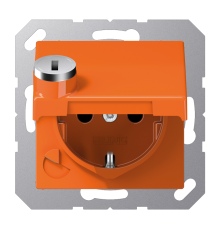 SCHUKO-розетка  с крышкой и замком AS1520BFKLSLO Jung