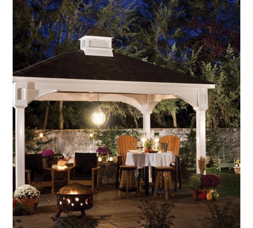 Светильник садово-парковый PL3705 60W 230V E27 180*180*790мм черное золото (на цепочке)  11369  FERON