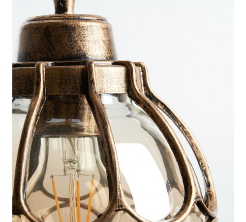 Светильник садово-парковый PL3705 60W 230V E27 180*180*790мм черное золото (на цепочке)  11369  FERON