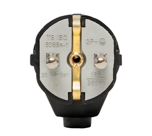 Вилка угловая усиленная с/з черная 16А 250В EKF Proxima EKF  AVY16-30-r  EKF