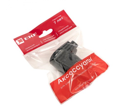 Вилка угловая усиленная с/з черная 16А 250В EKF Proxima EKF  AVY16-30-r  EKF