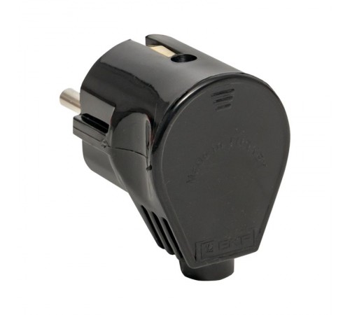 Вилка угловая усиленная с/з черная 16А 250В EKF Proxima EKF  AVY16-30-r  EKF